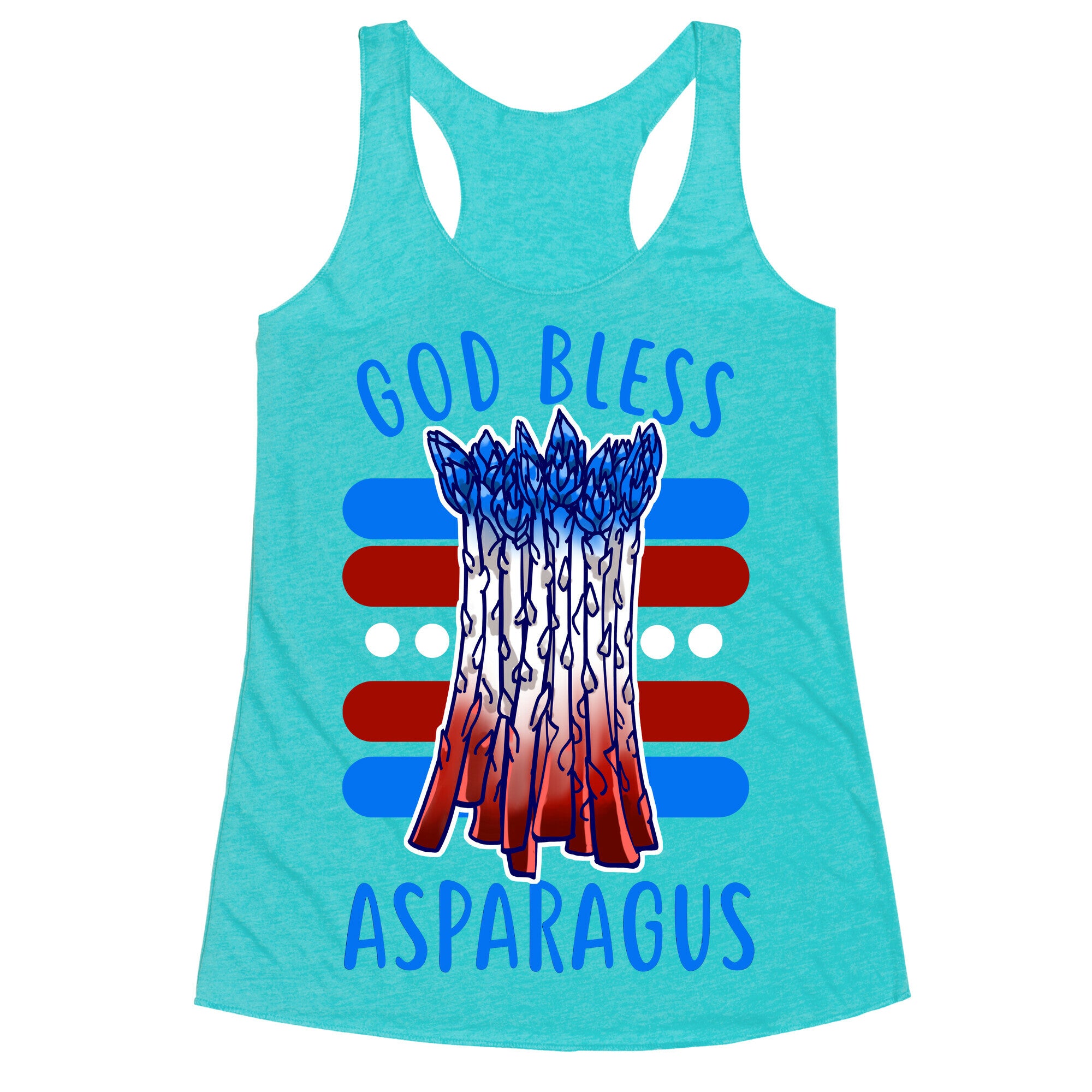 God Bless Asparagus Racerback Tank